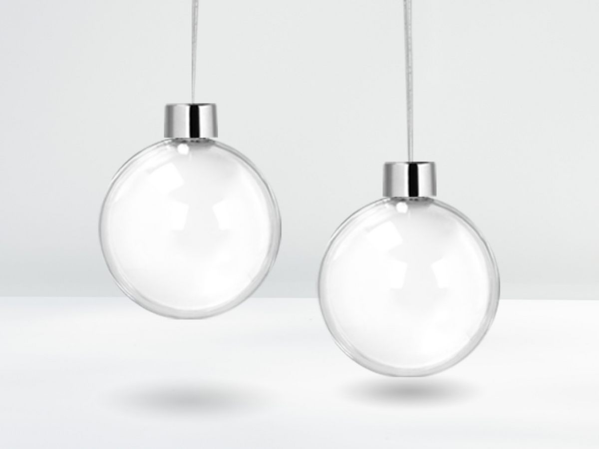 Clear Bauble, Front & Back Print