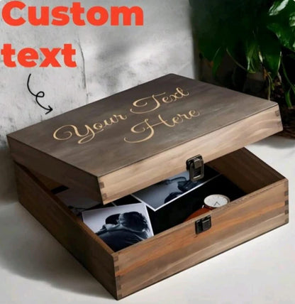 Custom Personalized Engraved Wooden Keepsake Box