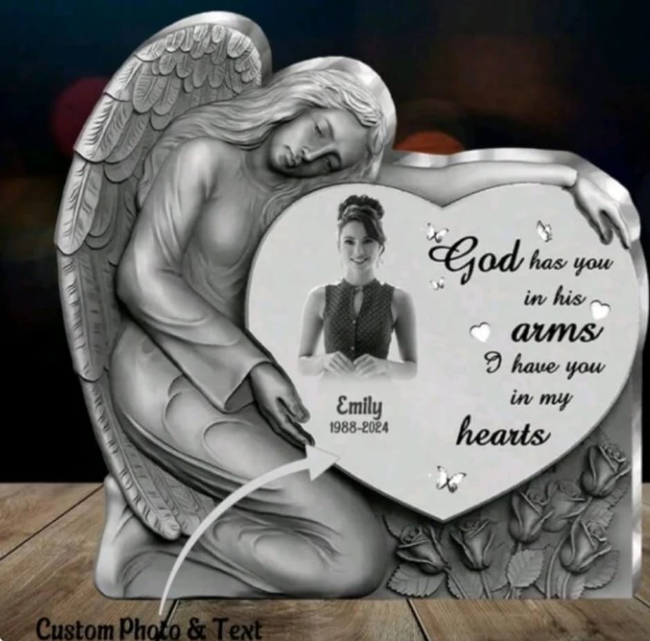 Angel Heart Memorial Acrylic Plaque
