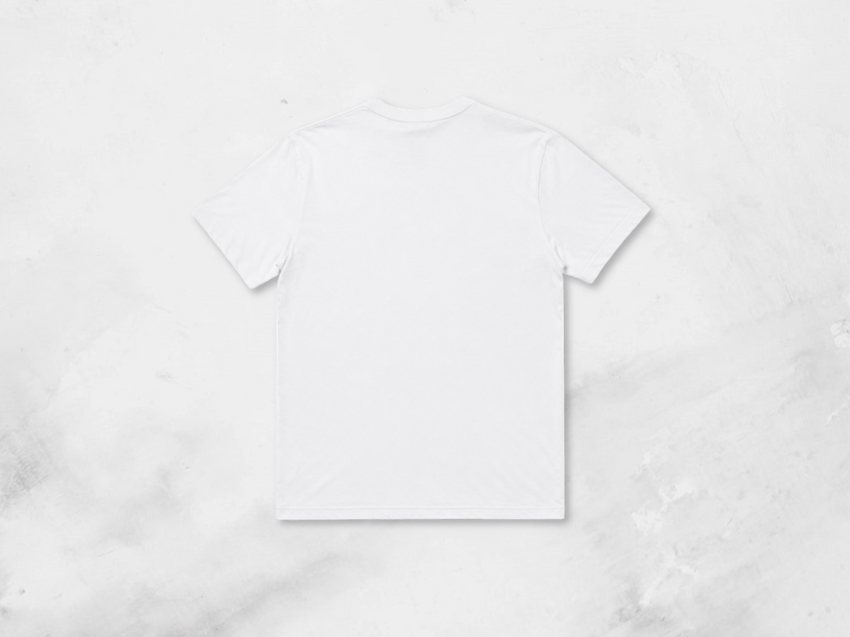 Classic Cotton Crew Neck T-shirt,Back - Max A4 Print