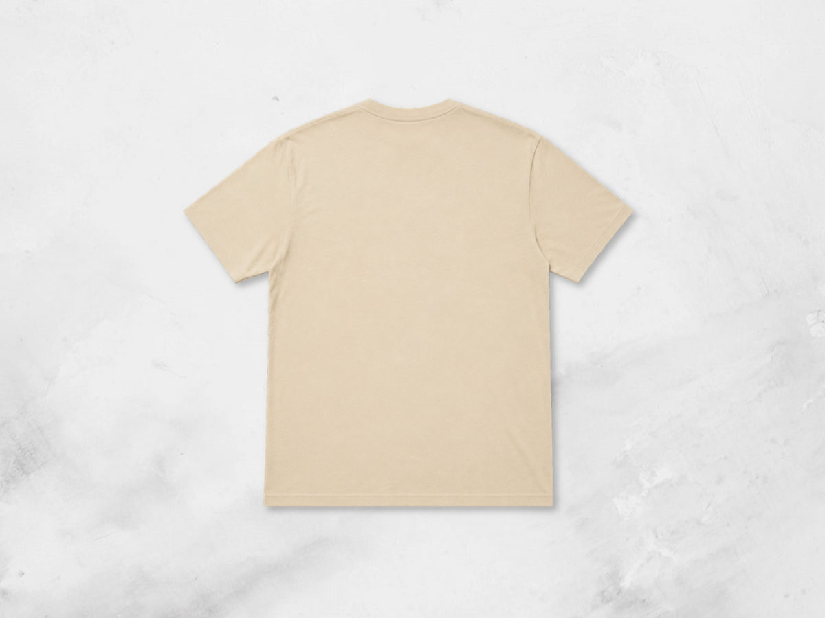 Classic Cotton Crew Neck T-shirt,Back - Max A4 Print